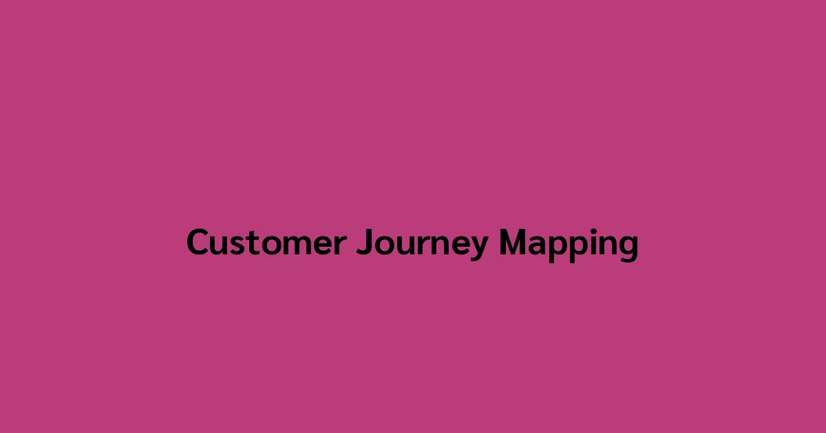 Customer Journey Mapping